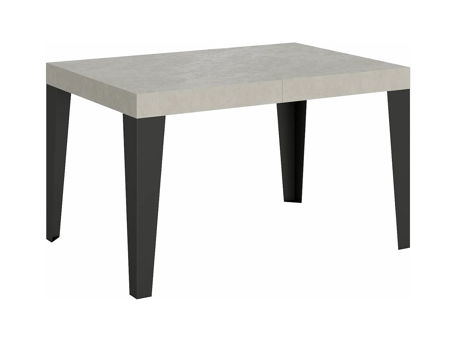 Table extensible 90x120/224 cm Flame cachemire pieds anthracite