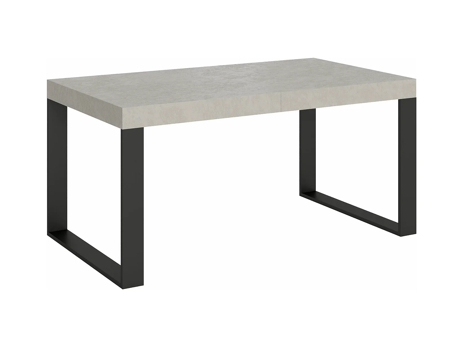Ausziehtisch 160/420x90 cm Tecno Kaschmir anthrazit Beine