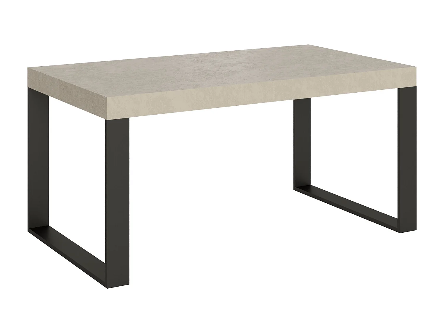 Table extensible 160/420x90 cm Tecno cachemire pieds anthracite