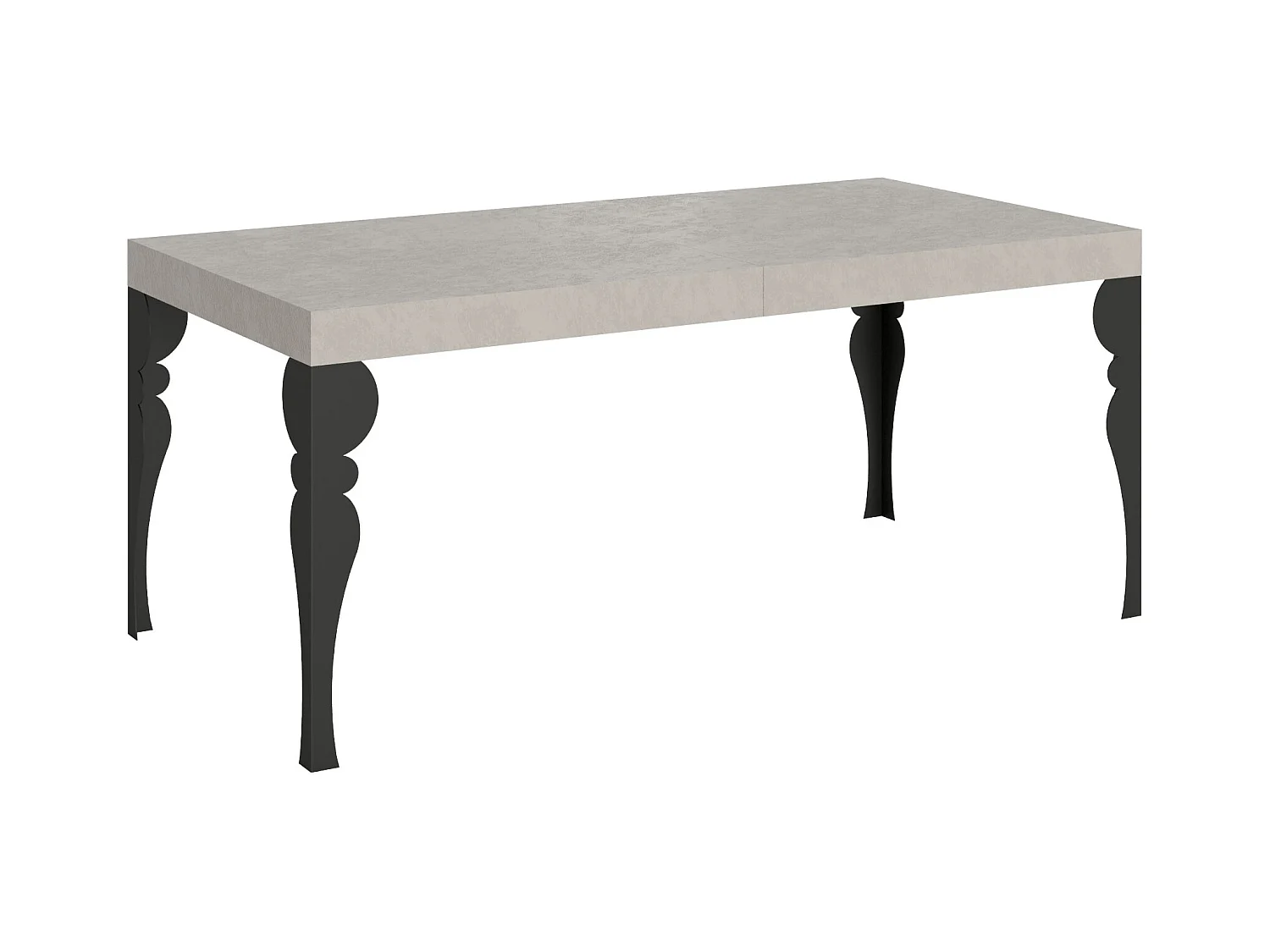 Table extensible 90x180/440 cm Paxon cachemire pieds anthracite