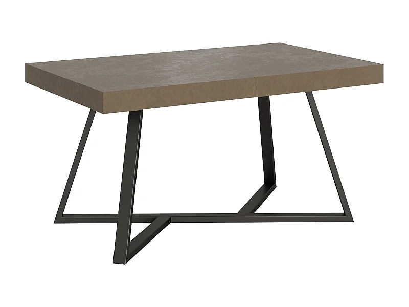 Table extensible 160/420X90 cm Booster taupe pieds anthracite