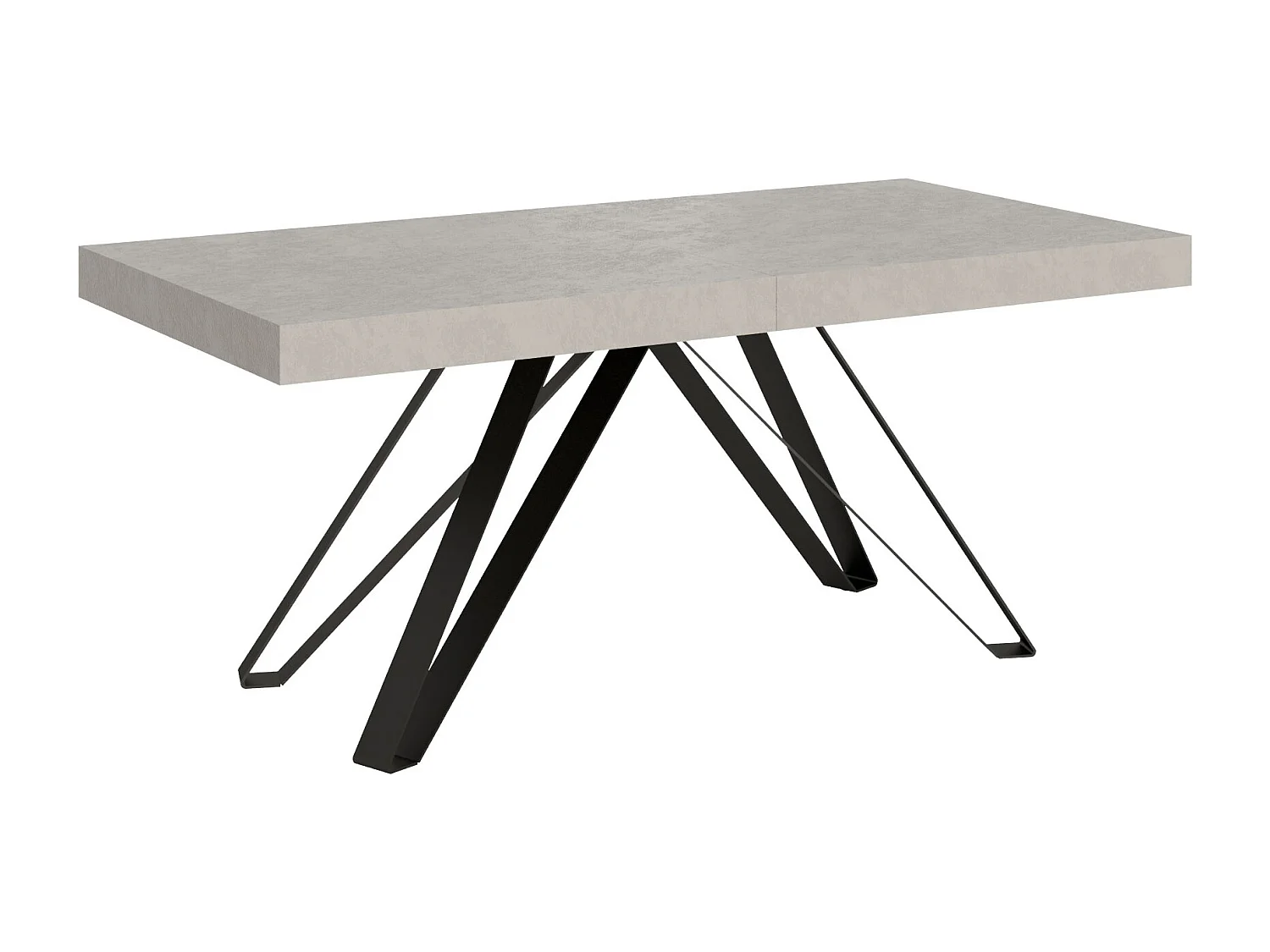 Table extensible 90x200/460 cm Terium cachemire pieds anthracite