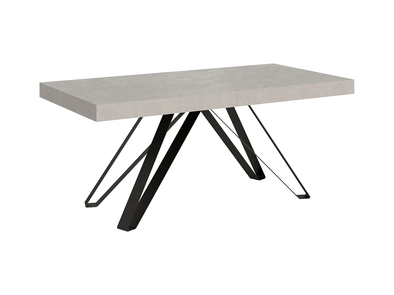 Table extensible 90x200/460 cm Terium cachemire pieds anthracite