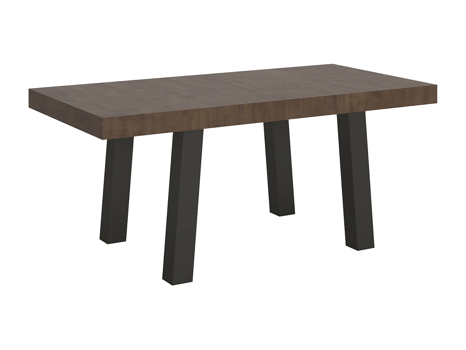 Table extensible 90x200/460 cm Bridge Noyer cadre Anthracite