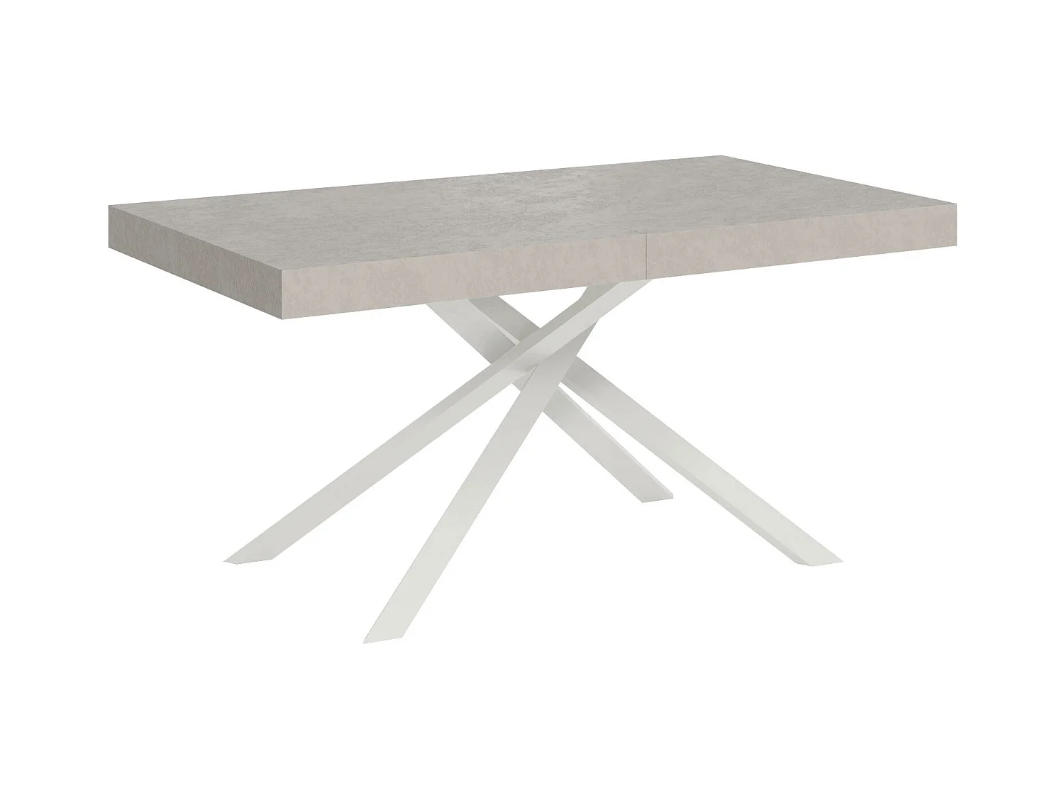 Uitschuifbare tafel 90x160/420 cm Karida kasjmier frame wit