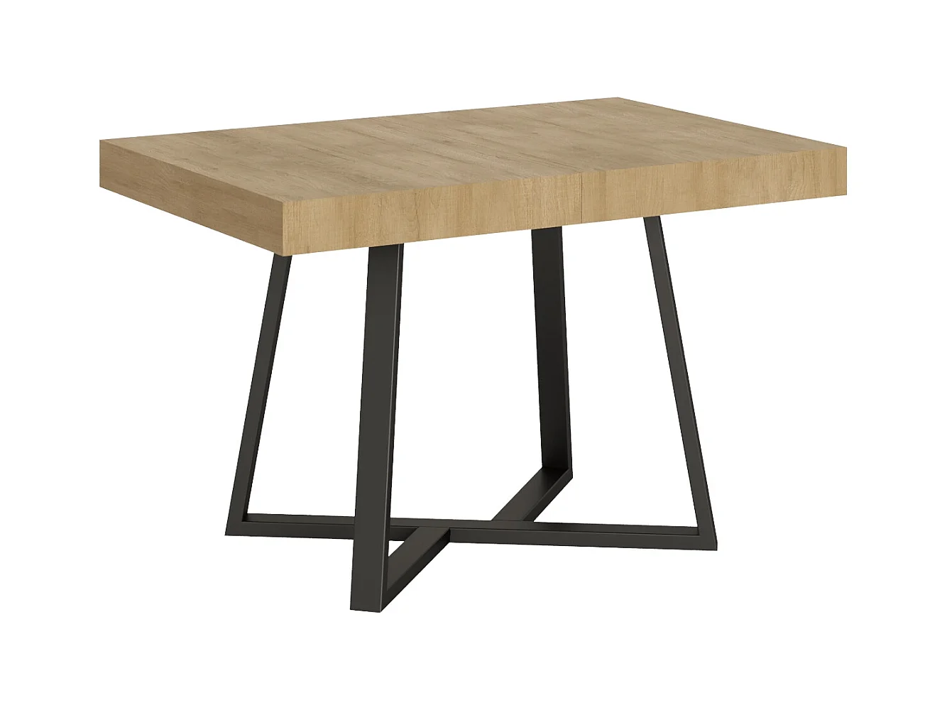 Table extensible 90x130/234 cm Zeplir chêne nature pieds anthracite