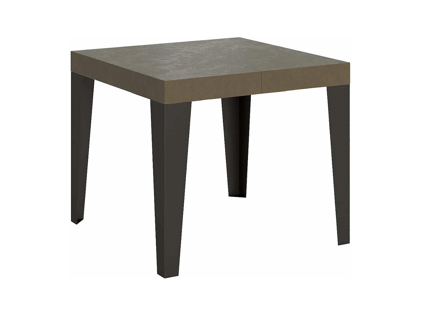 Table extensible 90x90/246 cm Flame taupe pieds anthracite