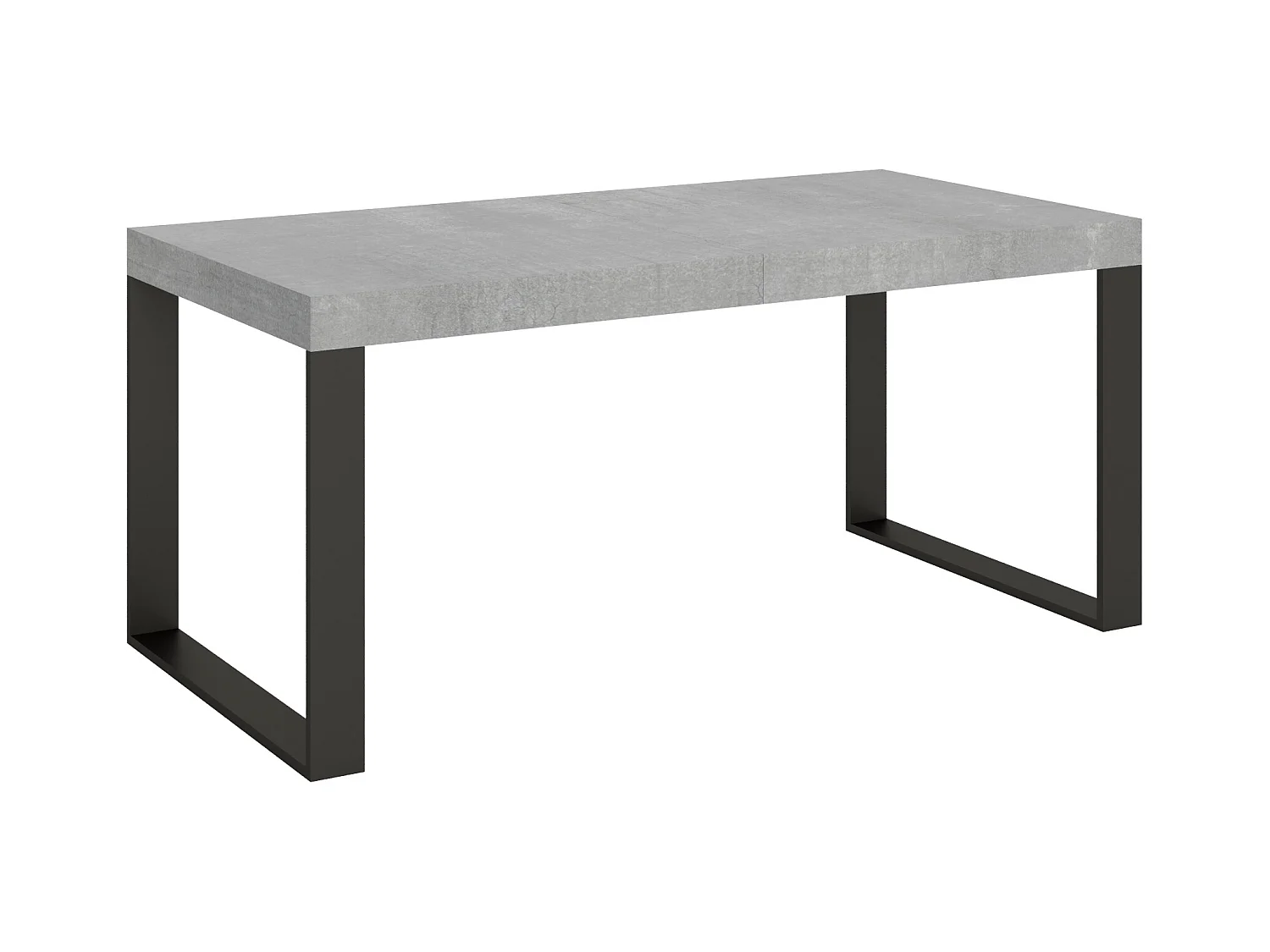 Uitschuifbare tafel 200/460x90 cm Tecno beton met antraciet poten