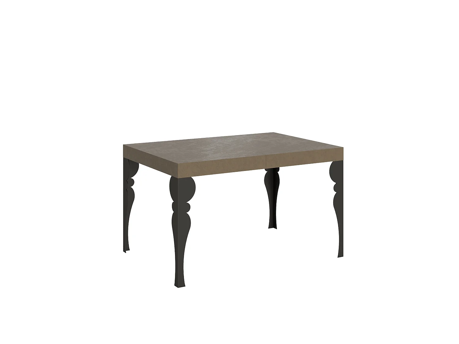 Paxon 140/224x80cm extendable table in dove grey with anthracite legs