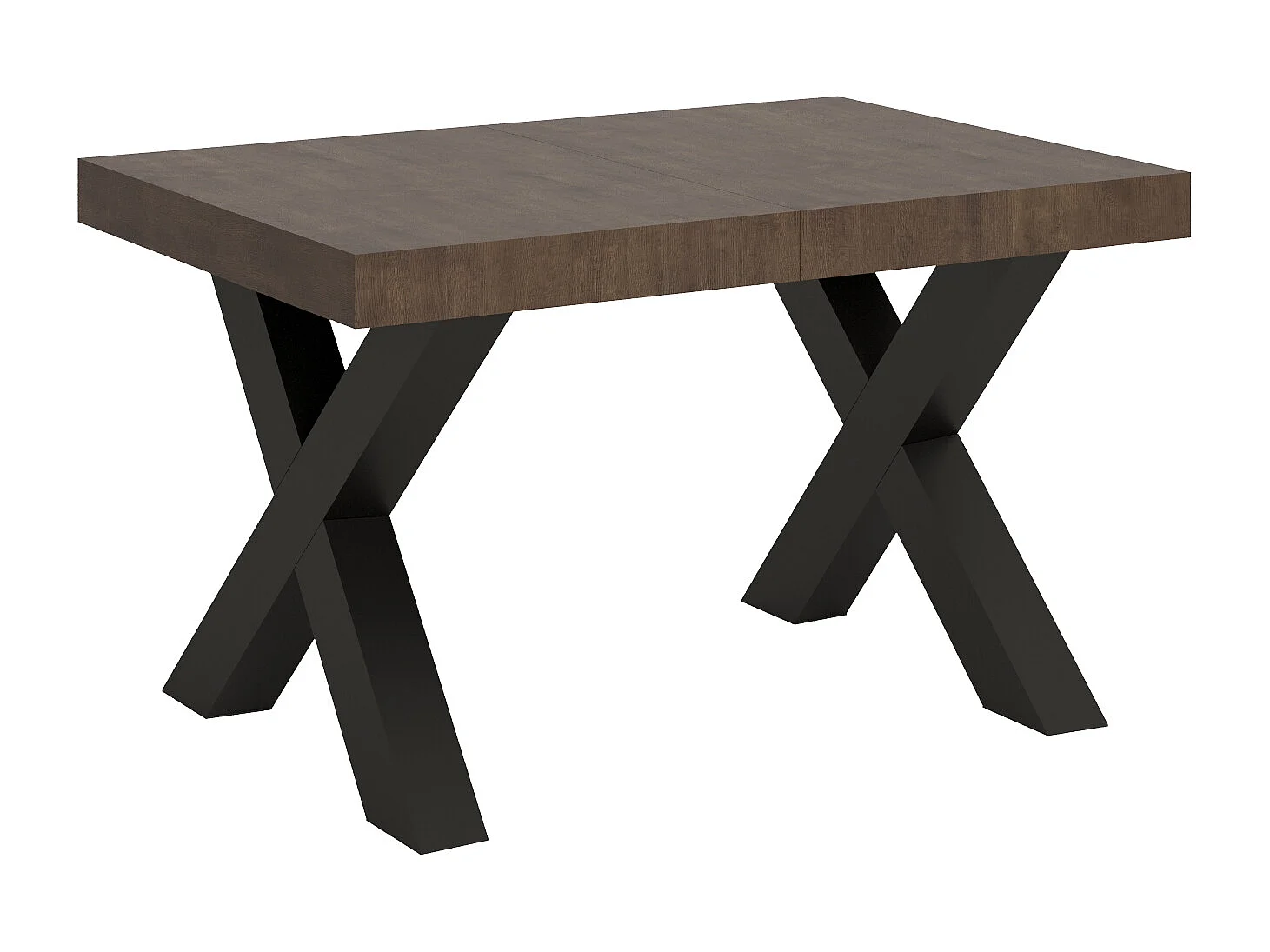Table extensible 90x120/224 cm Traffic Noyer cadre Anthracite