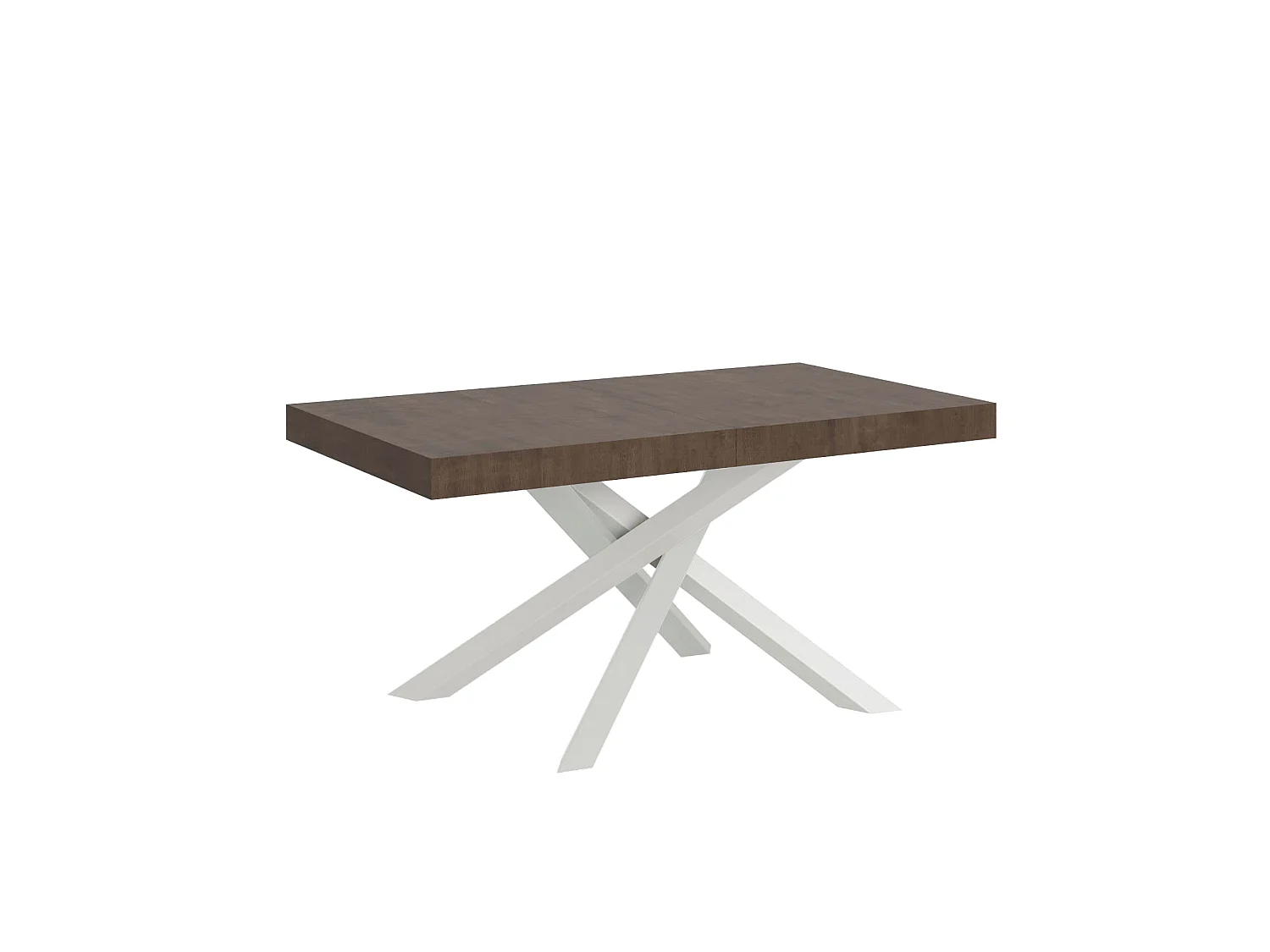 Extendable table 180/284x90 cm Volantis walnut white legs