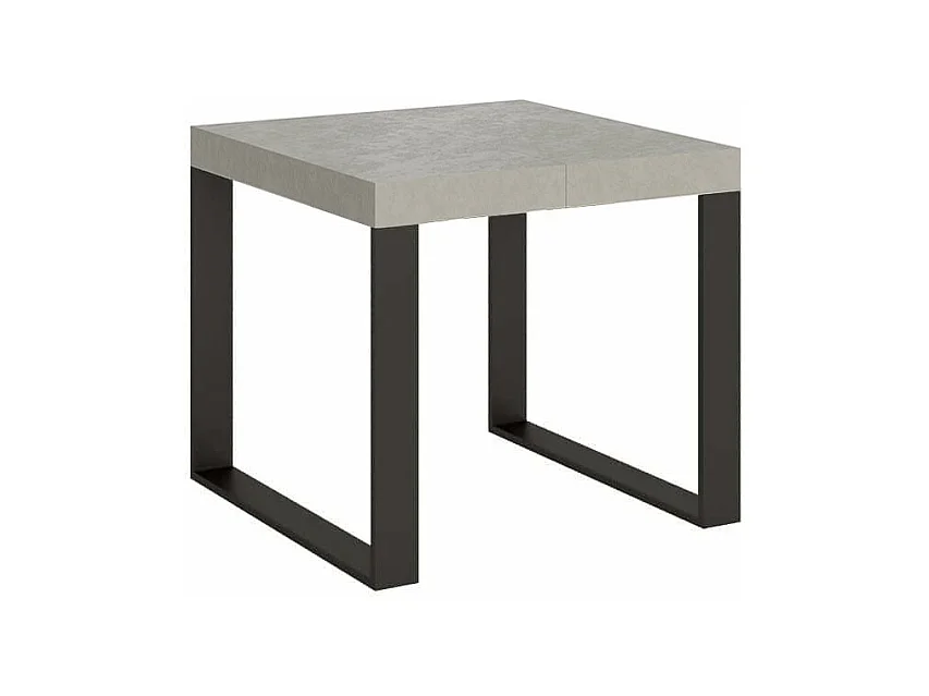 Uitschuifbare tafel 90/246x90 cm Tecno kasjmier antraciet poten
