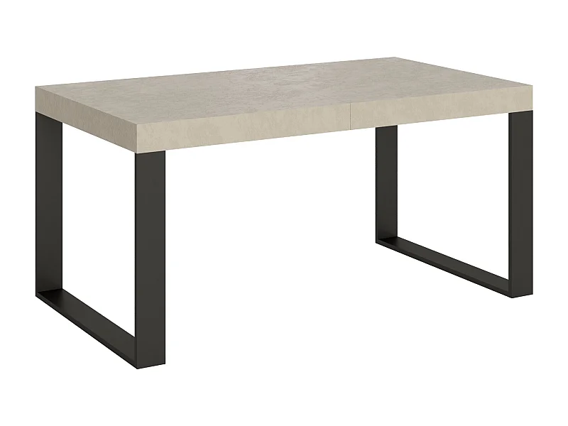 Table extensible 160/264x90 cm Tecno cachemire pieds anthracite