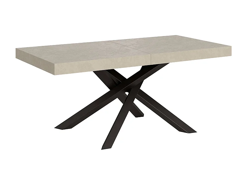 Table extensible 160/420x90 cm Volantis cachemire pieds anthracite