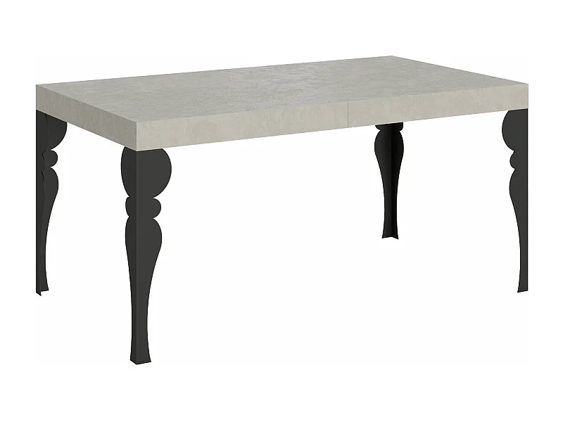 Mesa extensible 90x160/420 cm Paxon cachemira patas antracita
