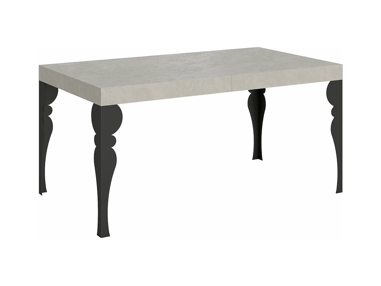 Table extensible 90x160/420 cm Paxon cachemire pieds anthracite