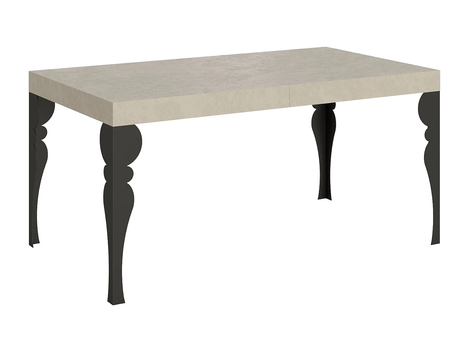 Table extensible 160/420x90 cm Paxon cachemire pieds anthracite