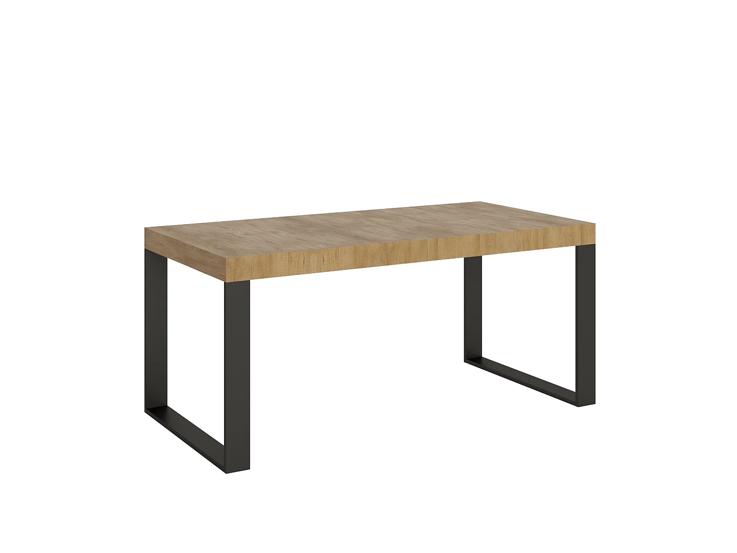 Extendable table 200/304x90 cm Tecno natural oak with anthracite legs