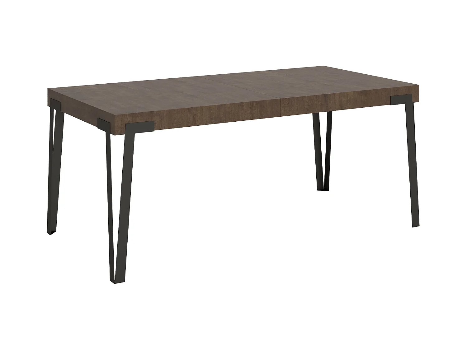 Uitschuifbare tafel 90x200/304 cm Rio walnoot frame antraciet
