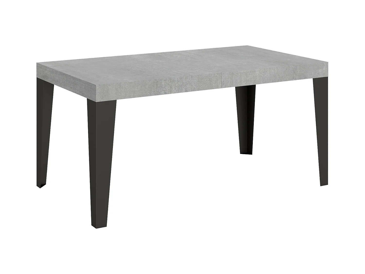 Ausziehtisch 160/244x80 cm Flammenbeton Beine in Anthrazit