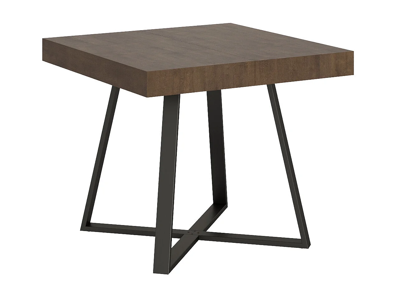 Ausziehtisch 90/194x90 cm Abbraccio Nussbaum Tischbeine Anthrazit