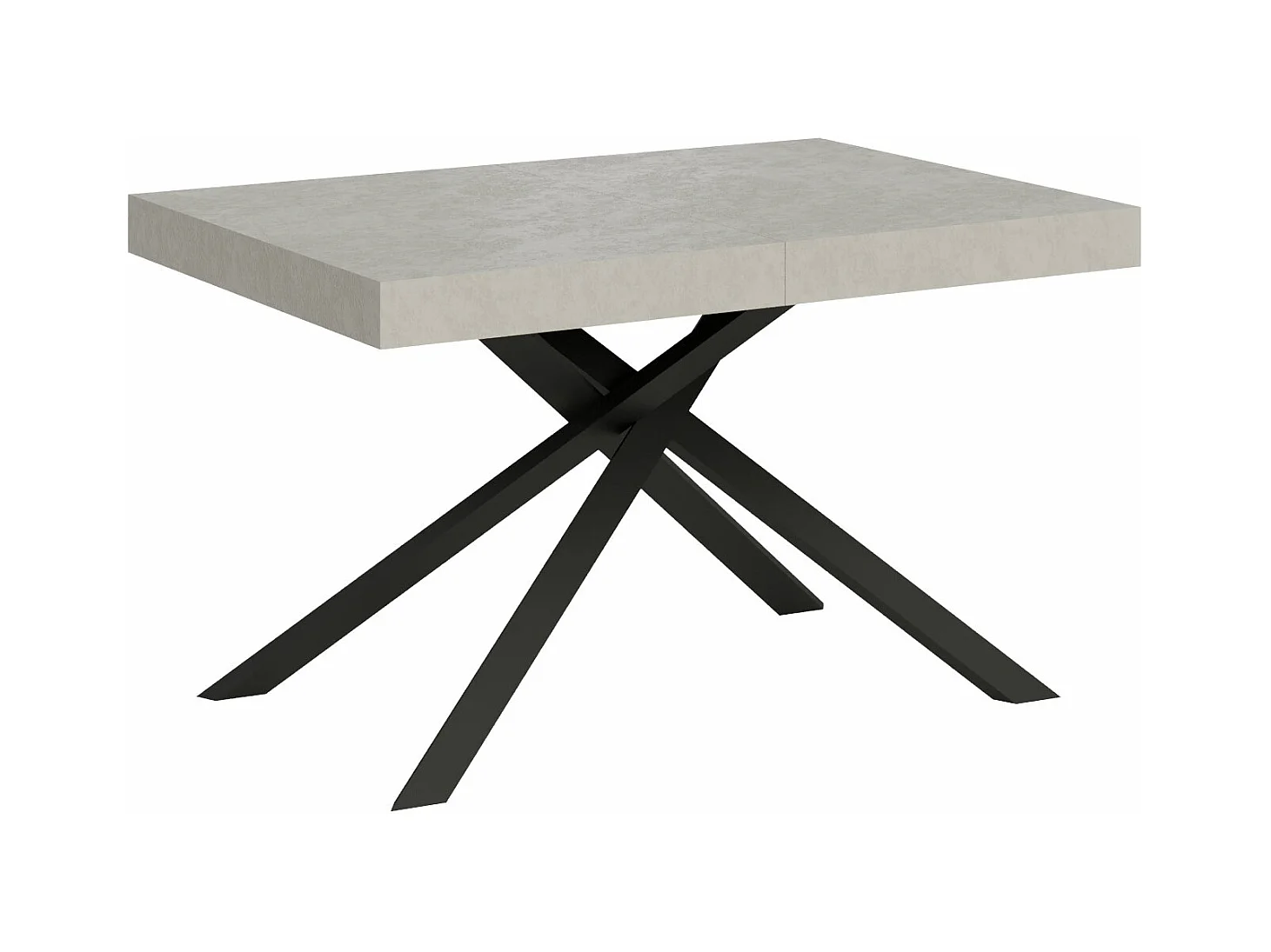 Table extensible 90x120/224 cm Karida cachemire pieds anthracite