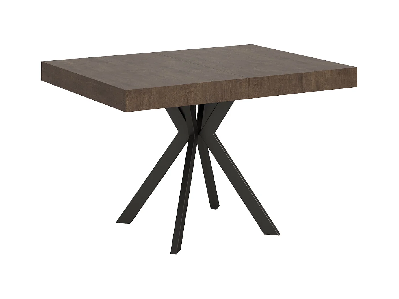 Table extensible 90x120/224 cm Dolcezza noyer pieds anthracite
