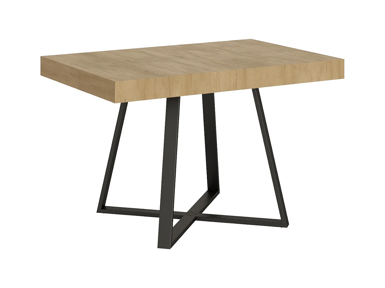 Tavolo allungabile 90x120/224 cm Abbraccio quercia natura gambe antracite