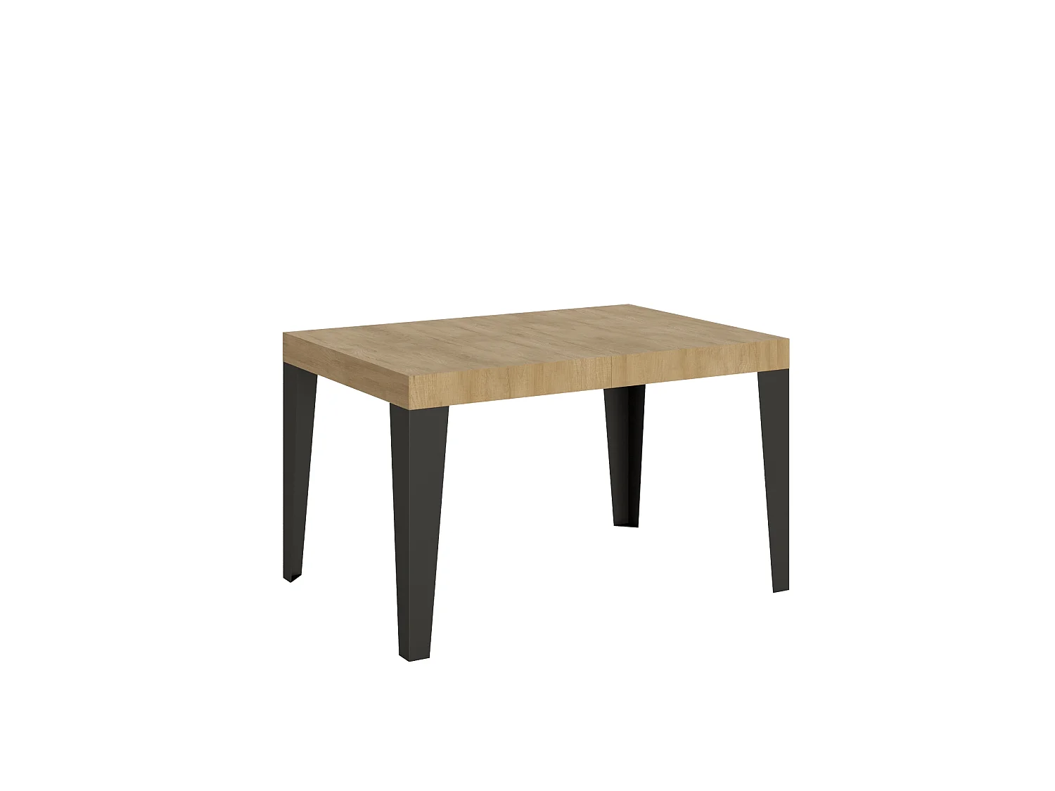 Extendable table 140/224x80cm Flame natural oak anthracite legs