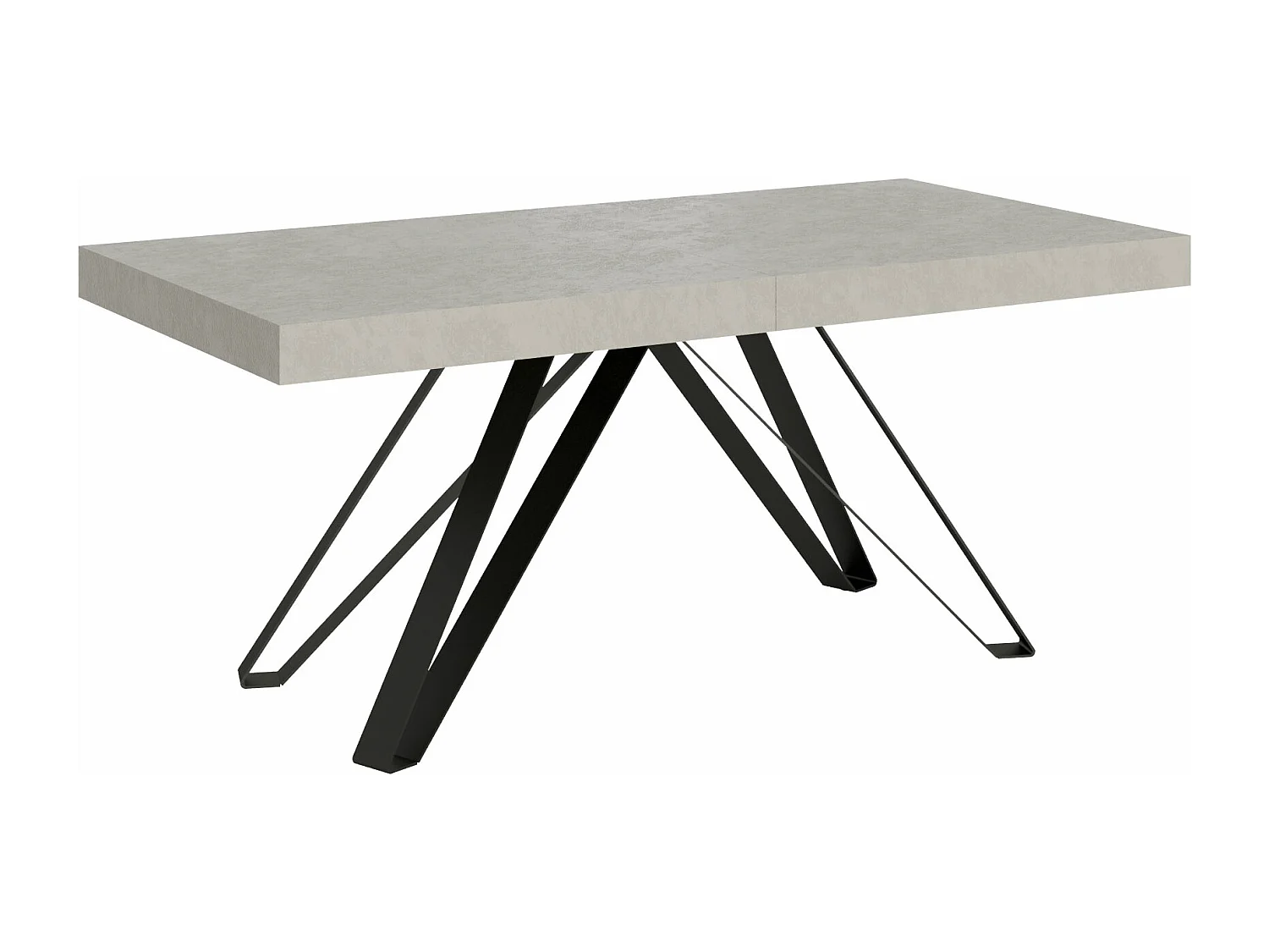Table extensible 90x180/440 cm Terium cachemire pieds anthracite