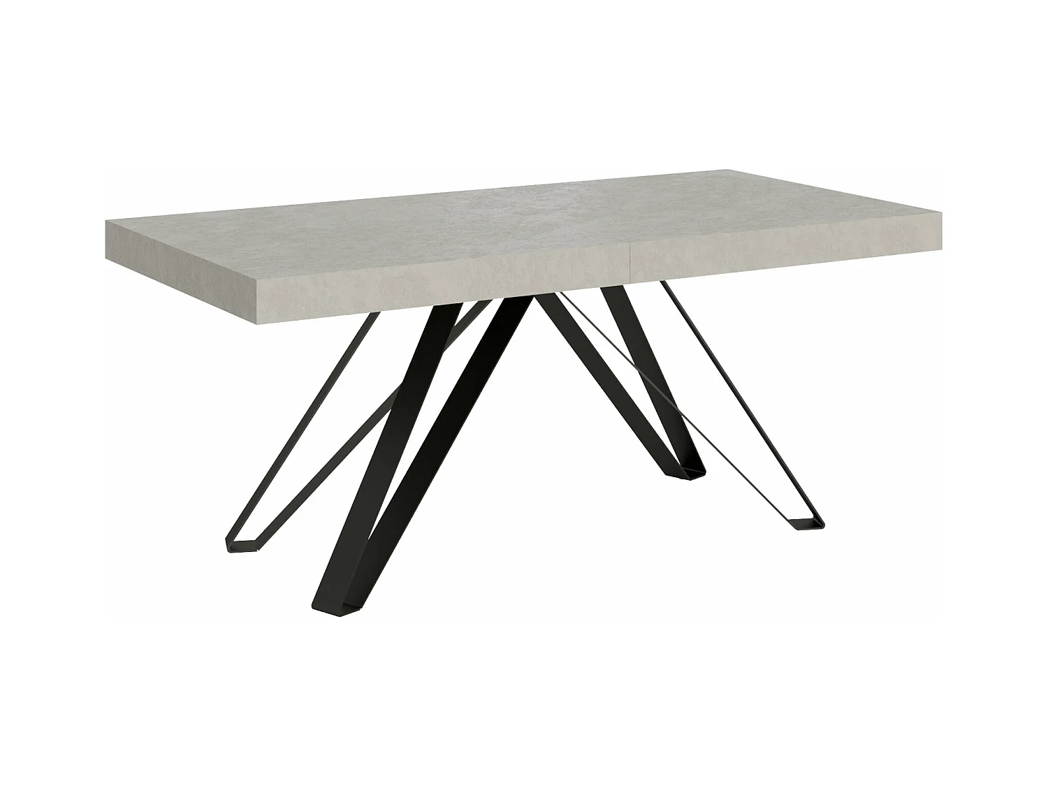 Table extensible 90x180/440 cm Terium cachemire pieds anthracite