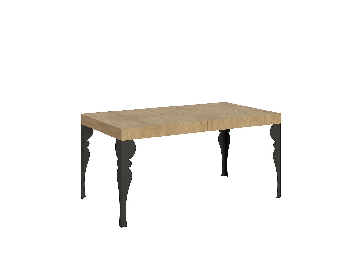 Paxon extendable table 160/244x80 cm natural oak with anthracite legs