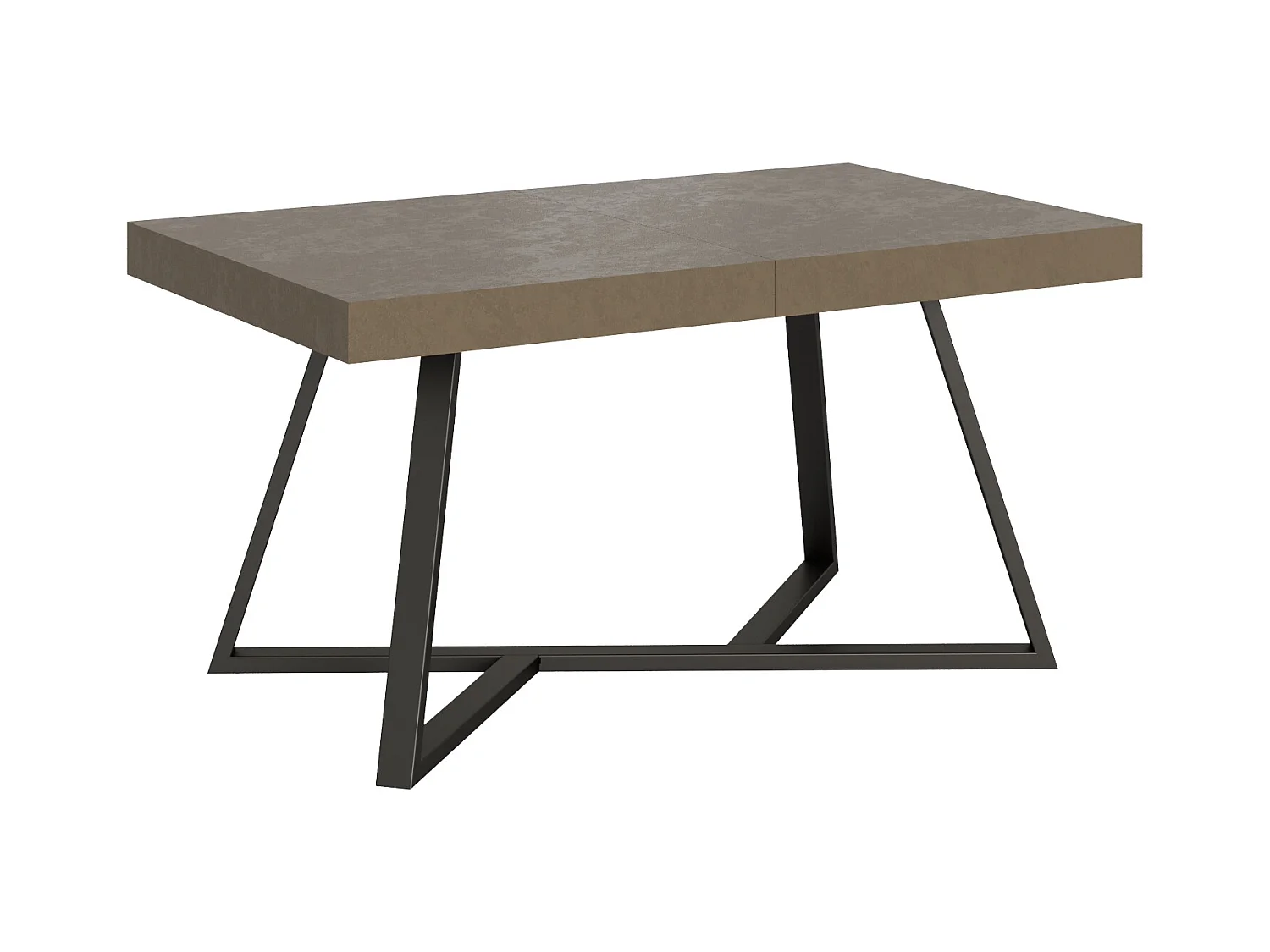 Table extensible 90x140/400 cm Booster taupe pieds anthracite