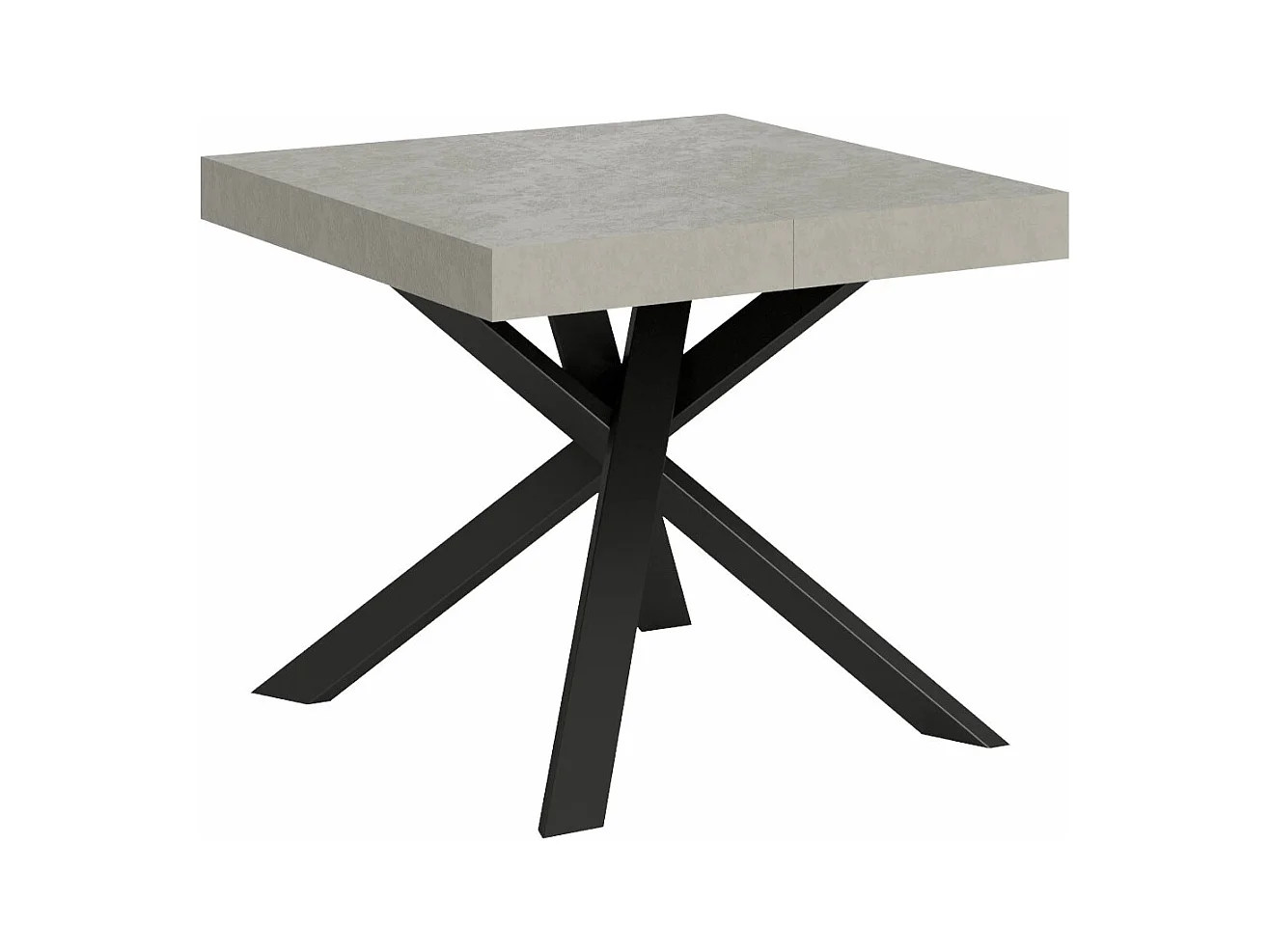 Table extensible 90x90/194 cm Clerk cachemire pieds Anthracite