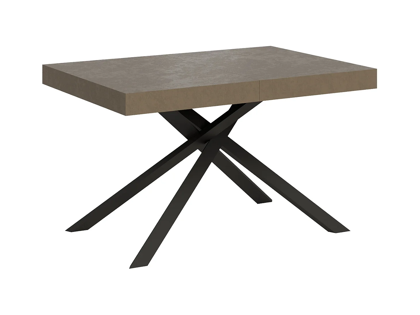 Table extensible 90x120/224 cm Karida taupe pieds anthracite
