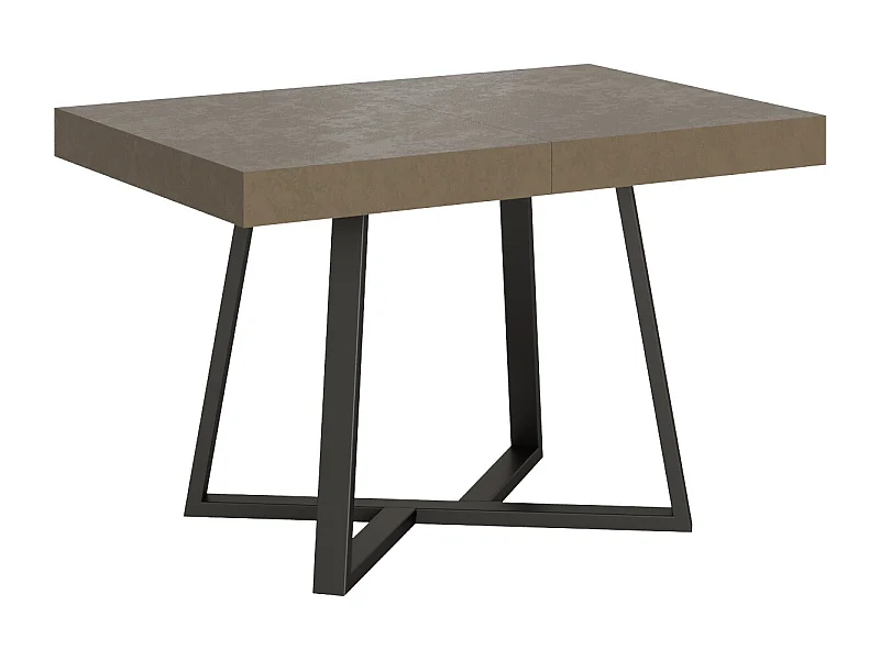Mesa de jantar extensível 120/224x90 cm Zeplir tortora pernas antracite