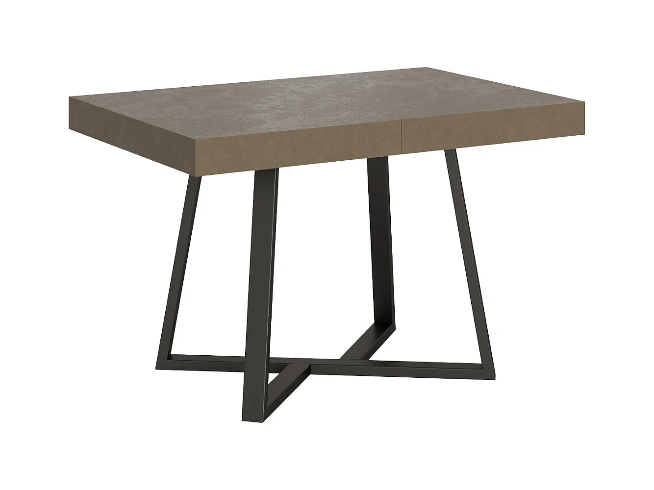 Table extensible 90x120/224 cm Zeplir taupe pieds anthracite