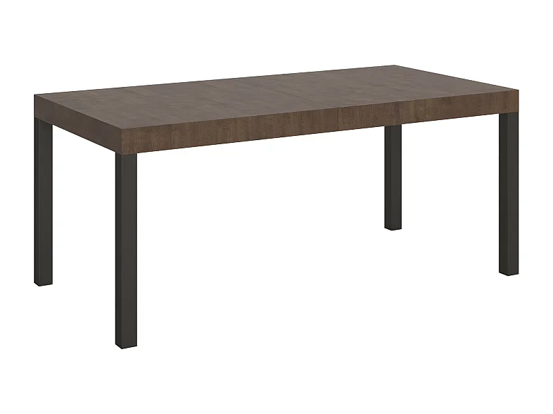 Mesa de jantar extensível 200/460x90 cm Everyday nogueira pernas antracite