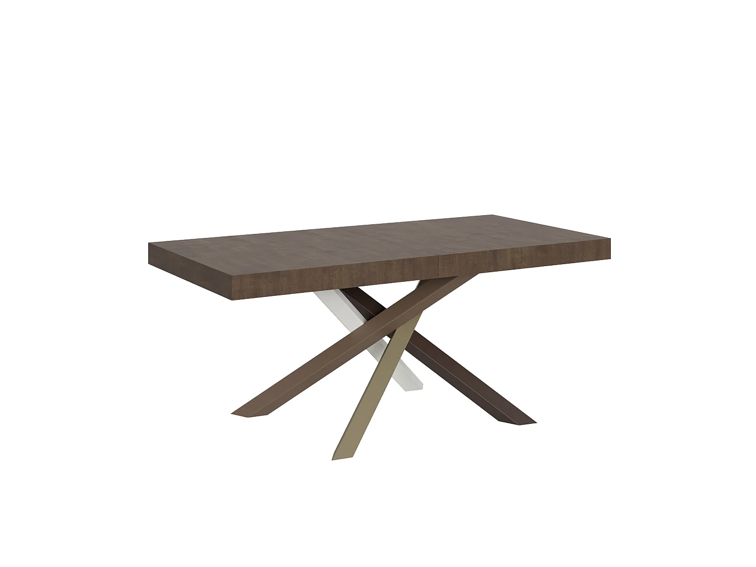 Tavolo allungabile 200/460x90 cm Volantis noce gambe multicolore 4/C