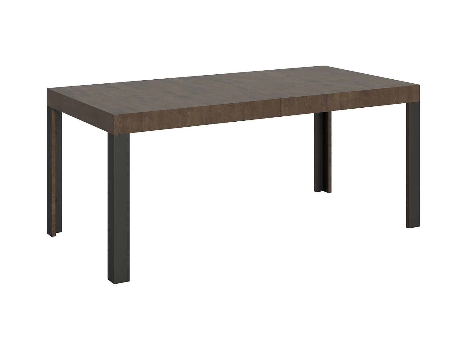 Table extensible 90x200/304 cm Linea Noyer cadre Anthracite
