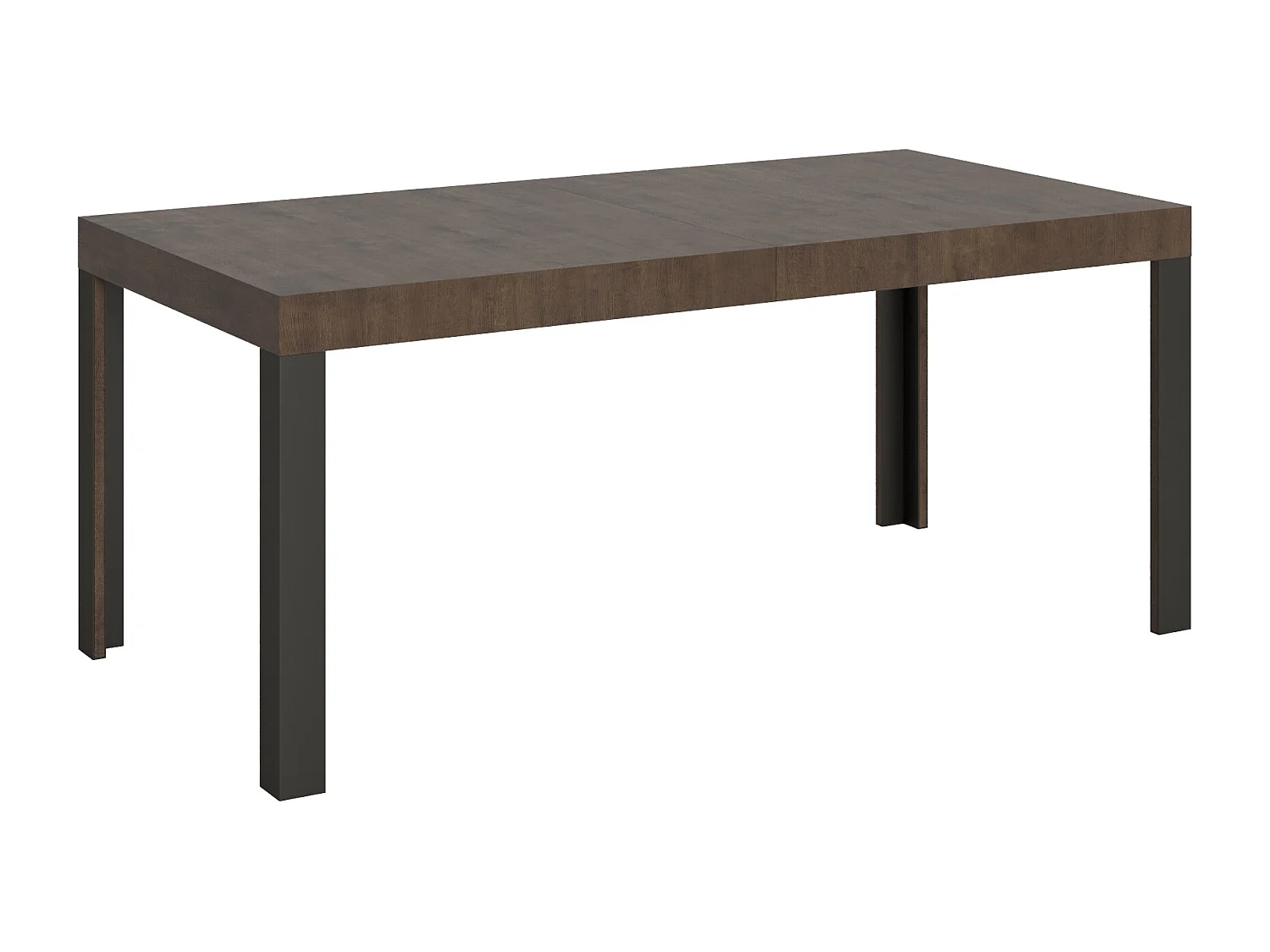 Table extensible 90x200/304 cm Linea Noyer cadre Anthracite