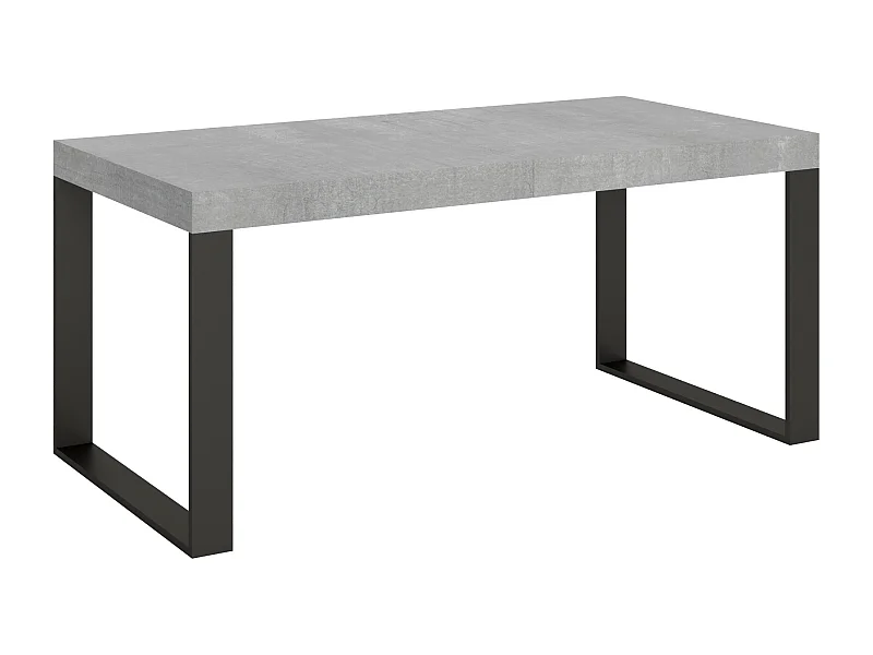 Uitschuifbare tafel 200/304x90 cm Tecno beton met antraciet poten