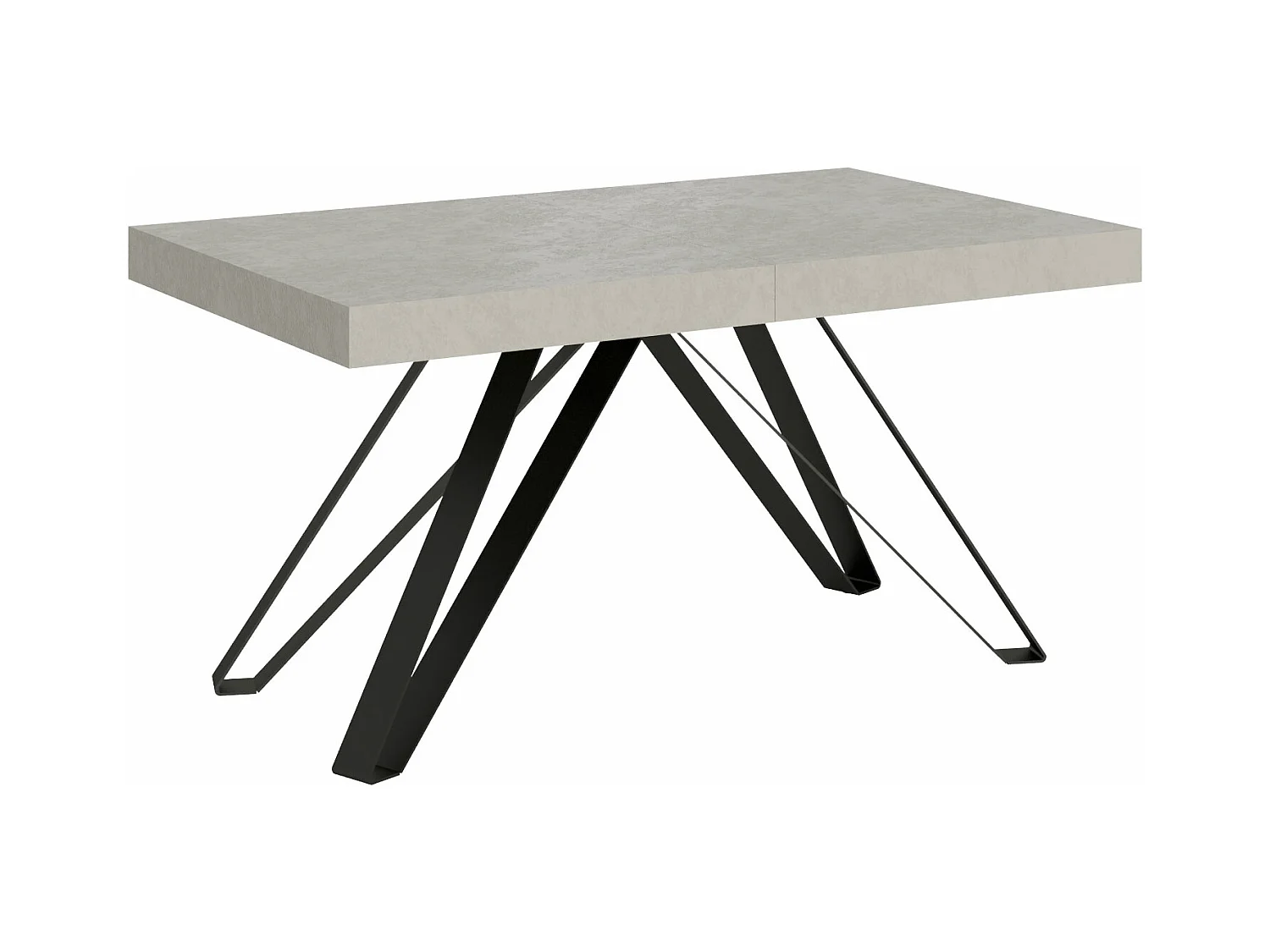 Table extensible 90x160/264 cm Terium cachemire pieds anthracite