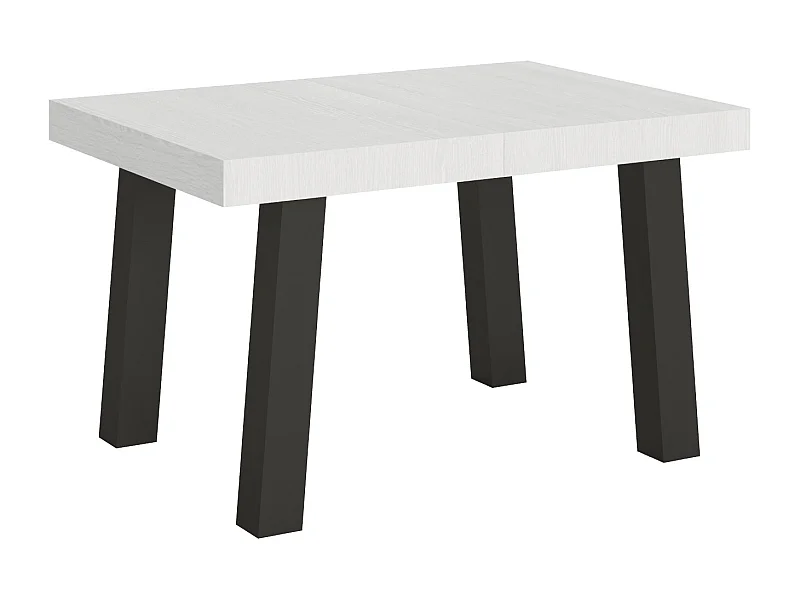 Mesa de jantar extensível 90x140/400 cm Bridge Cinza Branca quadro Antracite
