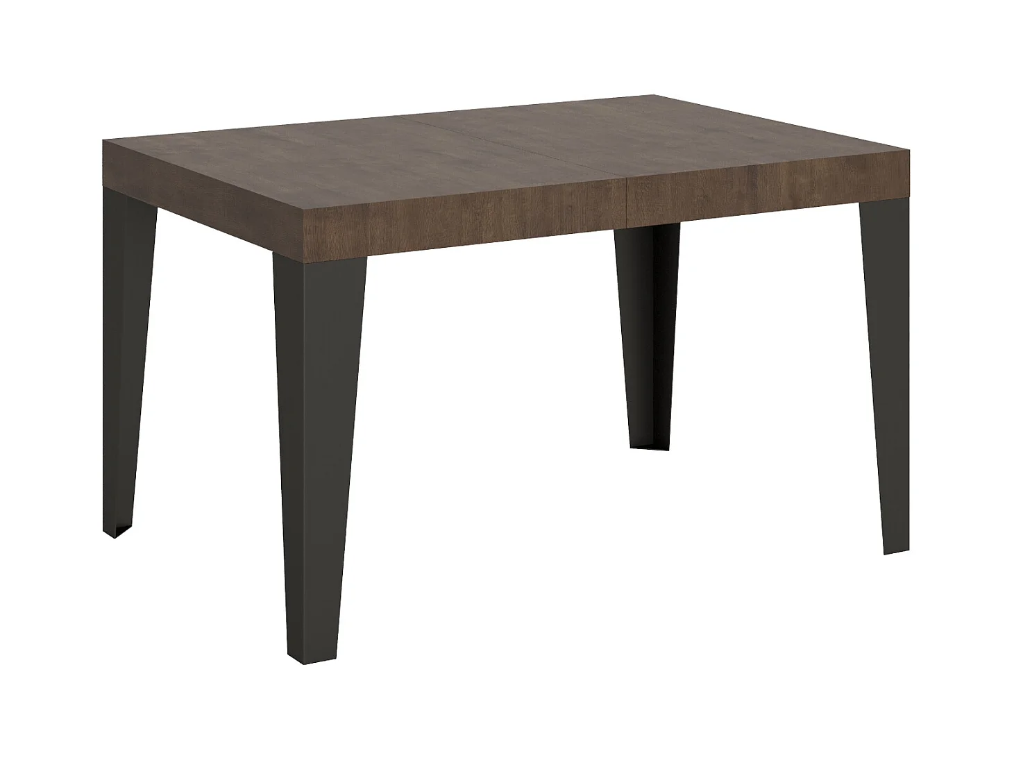 Table extensible 80x140/224 cm Flame Noyer cadre Anthracite