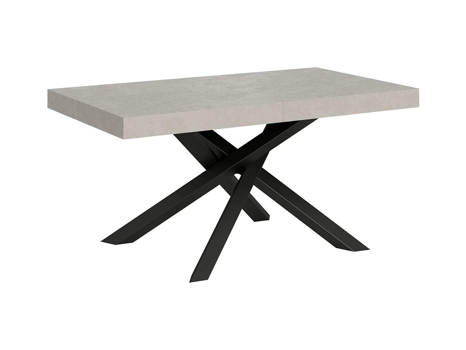 Table extensible 90x160/264 cm Volantis cachemire pieds anthracite