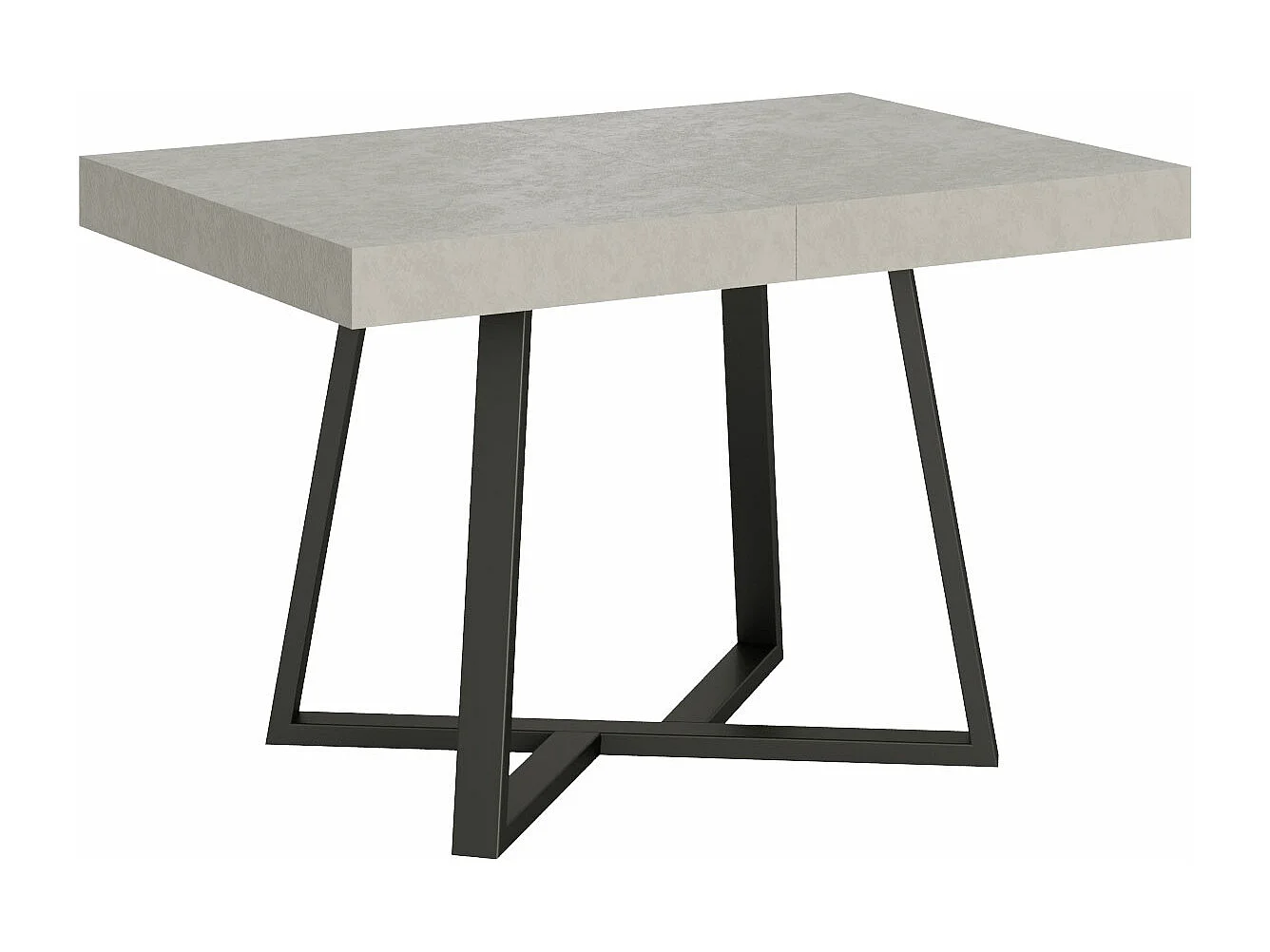 Uitschuifbare tafel 80x120/204 cm Zeplir kasjmier frame antraciet