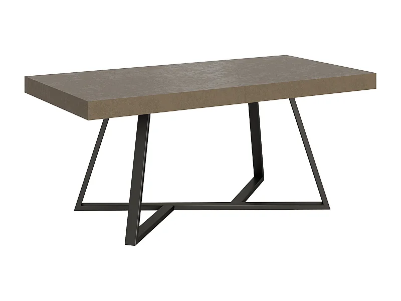 Table extensible 180/440x90 cm Booster taupe pieds anthracite