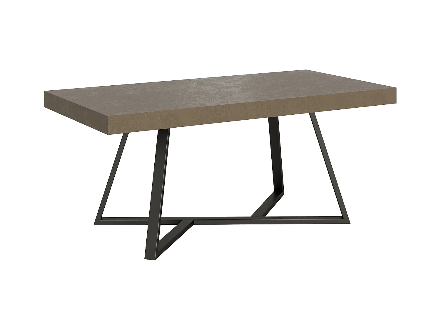 Uitschuifbare tafel 90x180/440 cm Booster taupe frame antraciet