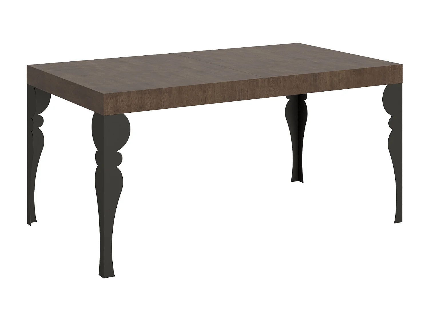 Paxon udtræksbord 160/244x80 cm valnød med antracitgrå ben